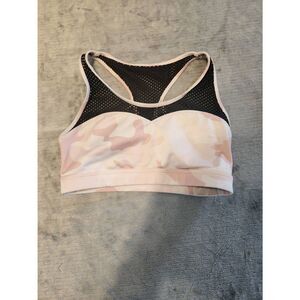 Hollister Padded Bralette Light Pink Camo Mesh S